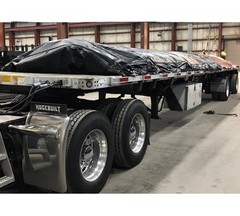 16’x27′ Flatbed Truck Waterproof Tarps – 18Oz Vinyl Blue Steel Tarp (4′ Drop)