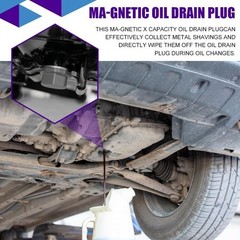 M14×1.5 Magnetic Oil Drain Plug, Transmission Oil Plug, Oil Pan Su Color: Gray