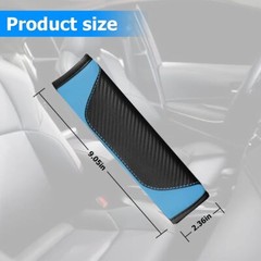 2PCS Car Seat Belt Cover, Carbon Fiber Safety Seatbelt Shoulder Strap Covers