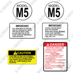 Fits Woods M5-3 Dixie Cutter Decal Kit – 7 YEAR 3M VINYL!