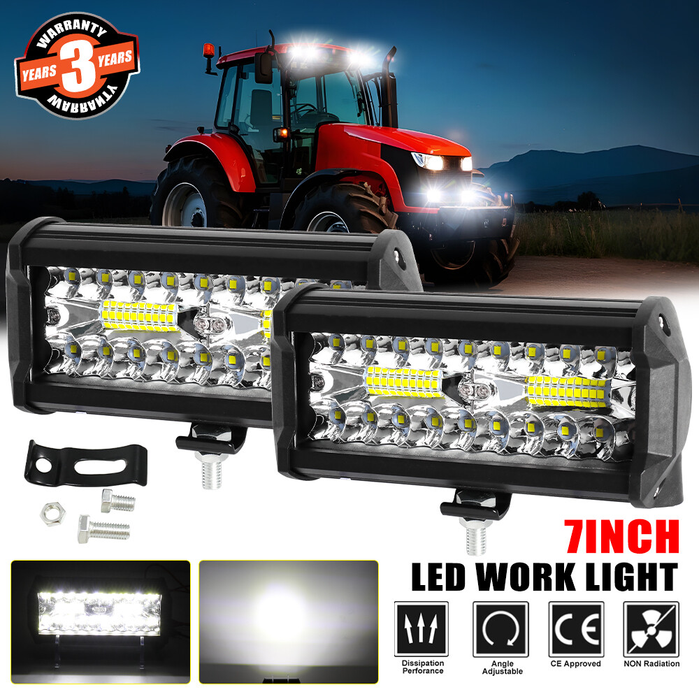 12V 7inch 80W LED Work Light Headlight fit John Deere Case New Holland Tractor