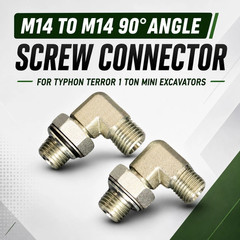 4PCS M14x1.5 90° Elbow Hydraulic Hose Fitting Adapter M14 to M14