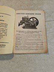 Hercules Engines Instruction Book and Repair List – 1923 Reprint