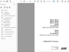 CASE SV185 TIER 4B SKID STEER MANUAL OPERATOR SERVICE SHOP ENGINE REPAIR PDF USB