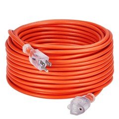 100FT Indoor Outdoor Extension Cord, 16AWG 10Amps 1250W, 3 Prongs Appliance Elec