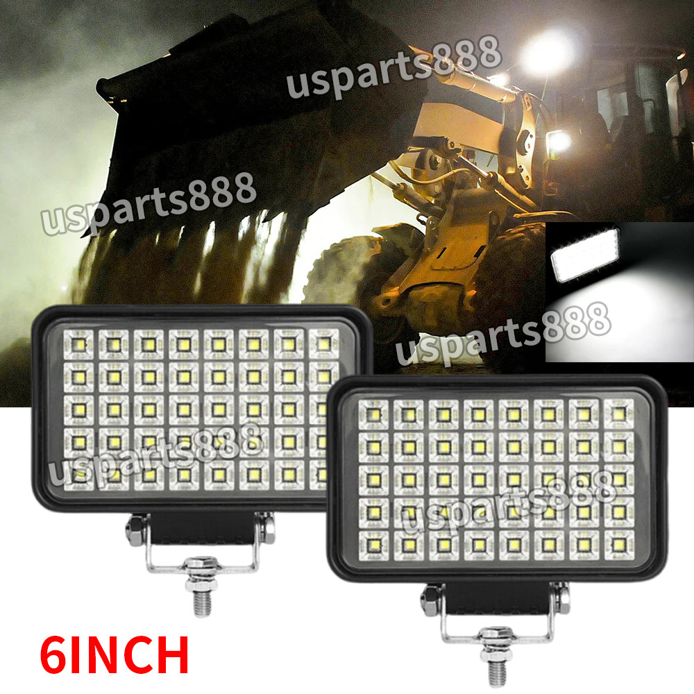 Fit Caterpillar Construction Equipment Work Lamp 48W LED 6″ Spot & Flood Lights