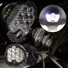 2X 5″ LED Work Light Bar Spot Fog Pod Amber/W Fit Jeep Wrangler JK TJ CJ Offroad