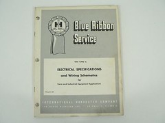 Electrical Specs Wiring Schematics Farm Industrial Equipment Service Manual 1964
