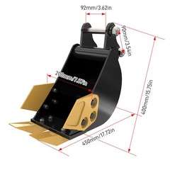 Attachment 200mm Narrow Trenching Bucket for Mini Excavator Digger Agriculture