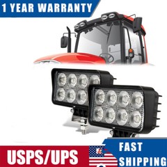 2X LED tractor work light truck floodlight, waterproof 4-inch 24W 2700LMS
