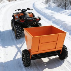 71Gal Towable Sand & Gravel Spreader 882lb Capacity ATV UTV|Towed 2″ Coupler 39″
