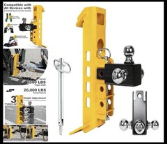 WARMOASIS Skid Steer Trailer Hitch Attachment 3 Ball 20,000 lb Capacity