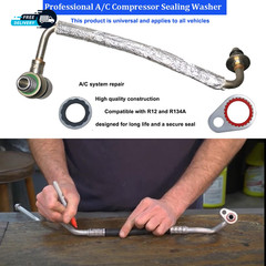 195PCS A/C Seal Kit Ac O Ring Assortment Kit AC Gasket Seal Kit Automotive