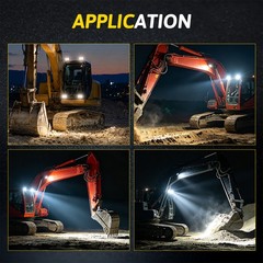 4x 6″ LED Tractor Work Lights 12V 24V Flood Light Pods Waterproof offroad Truck