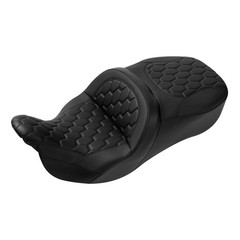 Gel Cushion Backrest TourPak Pad Road King Street/Road/Electra Glide 09-25 Black