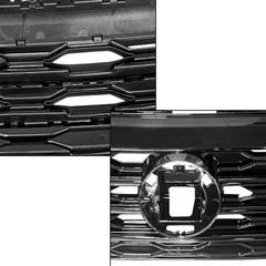 Front Honeycomb Grille Matte Black Glossy Black Trim for 2019-2020 VW Jetta GLI