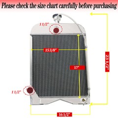 3 ROW Aluminum Tractor Radiator FOR Ford 2N 8N 9N Models 8N8005 ,86551430