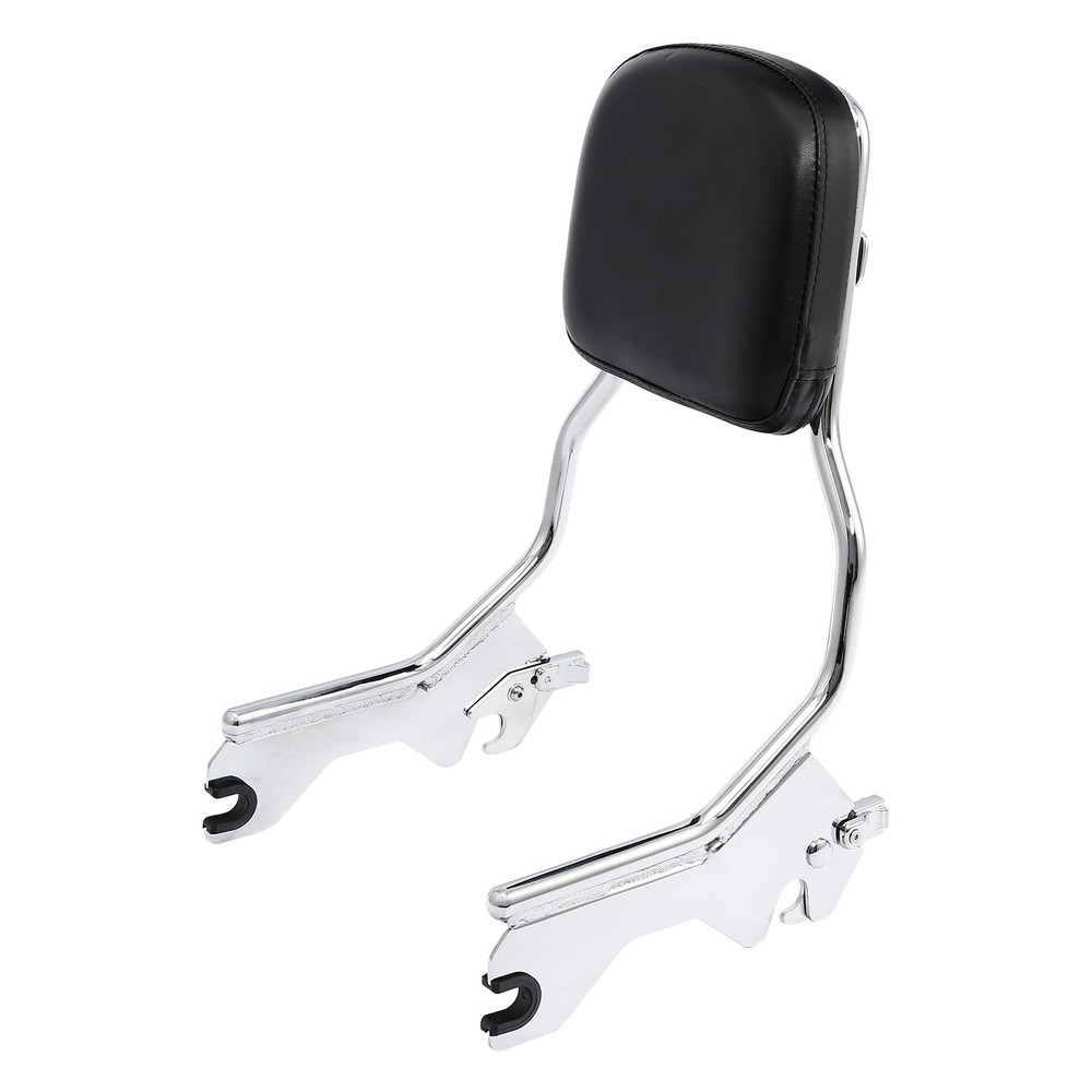 Detachable Sissy Bar Passenger Backrest Pad Chrome for Motorcycles