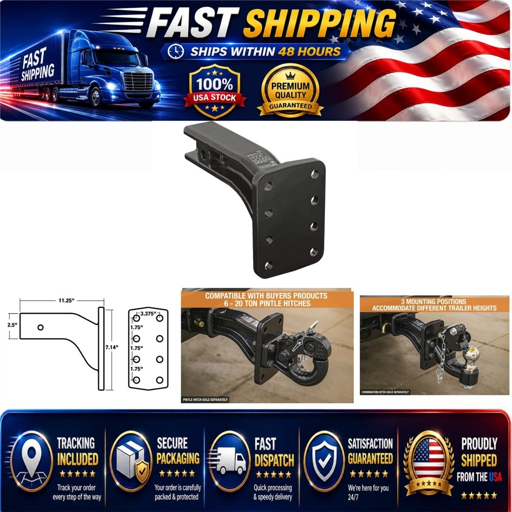 Buyers Products PM25812 Pintle Hook Mount – 20,000 lb Capacity