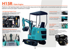 AGT H15 Hydraulic 1 Ton Mini Excavator RATO Gas Engine EPA with Pilot System
