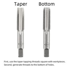 M12x1.75 Metric Right Hand Threading Hand Tap Tool Kit Fastener Repair 1 Pair