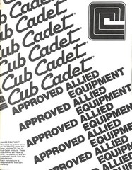 Cub Cadet Approved Allied Equipment Attachments Catalog Manual Cleveland Ohio 77