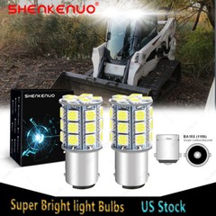 2 Bright White LED Bulbs for Bobcat rear work light fits in 6661353 lens: US 12V