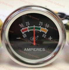 New TRACTOR Oil Amp Temperature Gauge Set W/ CHROME BEZEL for MANY Brands 2″