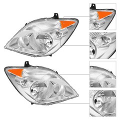 1 Pair* Headlight For 07-13 Dodge/Mercedes/Freightliner Sprinter 2500 3500