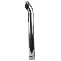 48″ Chrome Exhaust Stack Curved 3-1/2″ ID Fits John Deere
