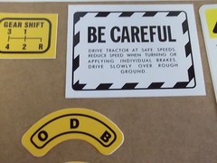 FARMALL MODEL C DECALS. ALL DECALS ON TRACTOR. MYLAR. YEARS 1949-51. C-DETAILS
