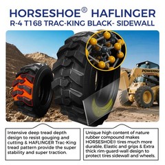 10-16.5/10×16.5 14PR Skid Steer Tire HAFLINGER TRAC-KING Heavy Duty Rim Guard TL