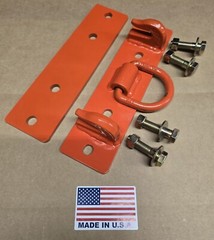 JD John Deere, Kubota Compact Tractor Bolt on Chain Hooks, D Rings
