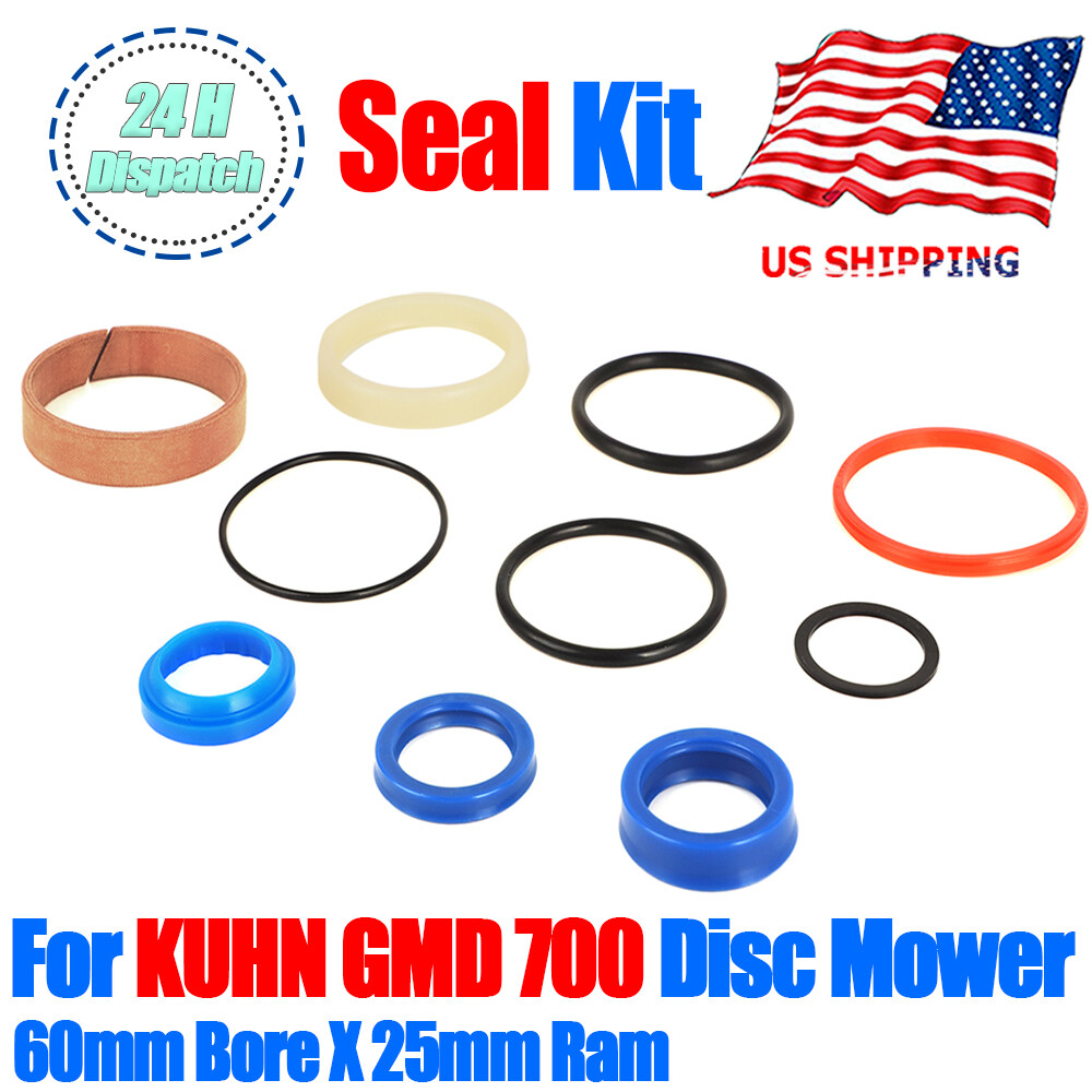 US Hydraulic Cylinder Seal Rebuild Kit For KUHN GMD 700 Disc Mower 60mm Bore