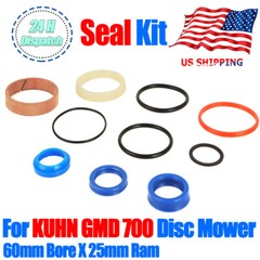 US Hydraulic Cylinder Seal Rebuild Kit For KUHN GMD 700 Disc Mower 60mm Bore