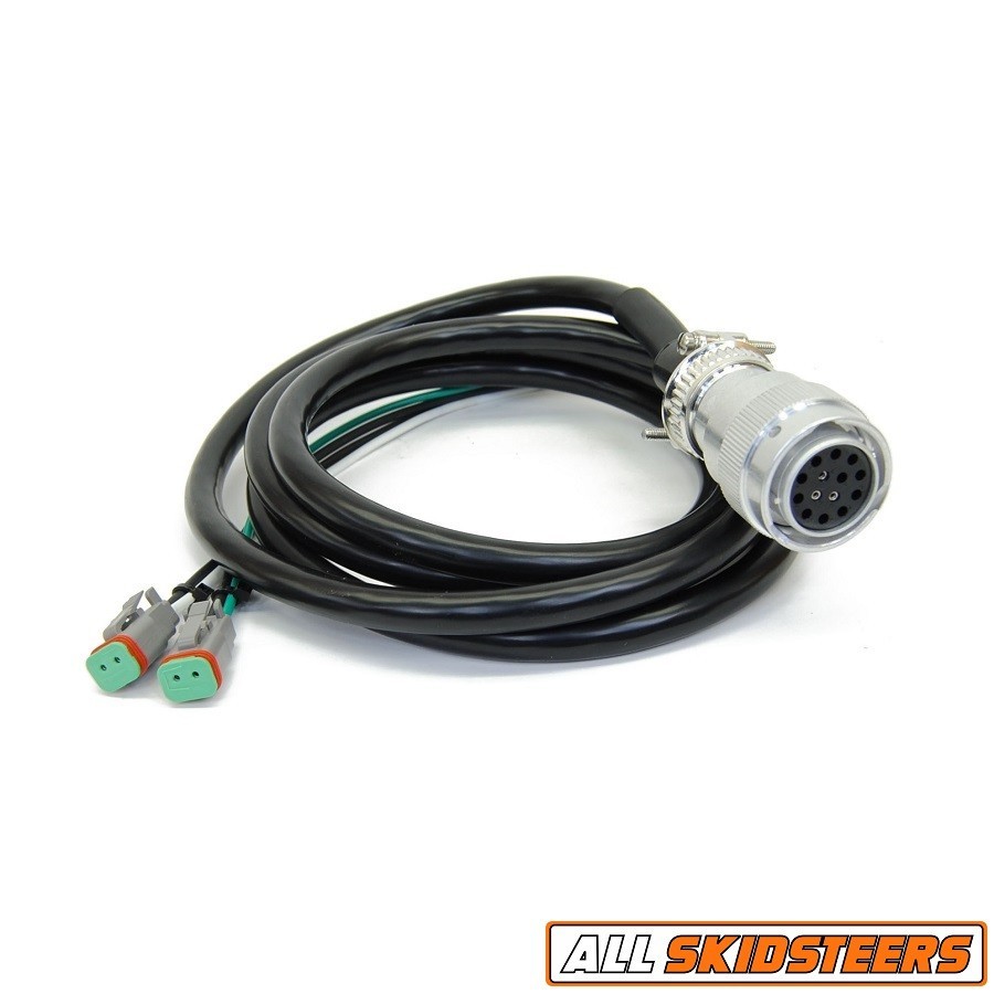 Skid Steer Aux Control Harness 8′ – 2 Function Deutsch 14 Pin Connector