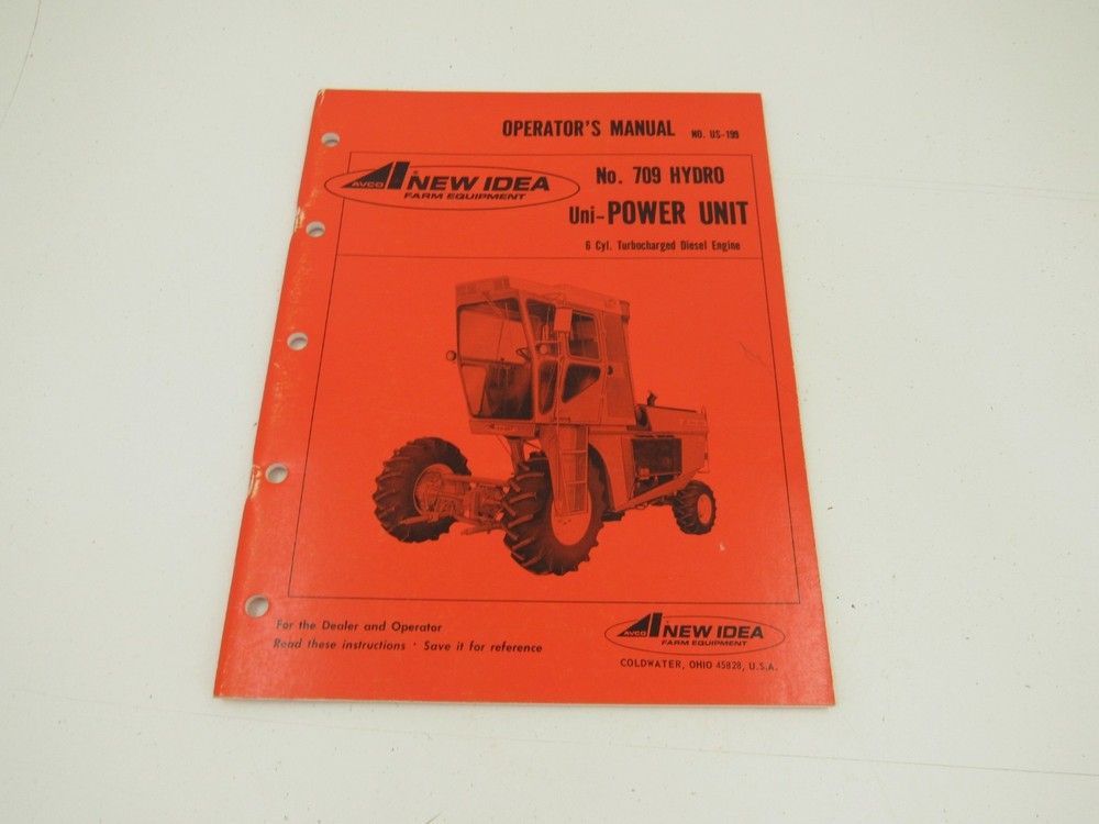 New Idea 709 Hydro Uni-Power Unit Operator’s Manual