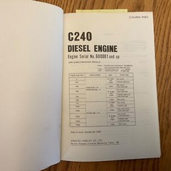 Komatsu C240 DIESEL ENGINE PARTS MANUAL CATALOG BOOK LIST, FD FORK LIFT TRUCK