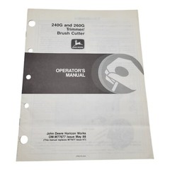 John Deere 240G 260G Trimmer Brush Cutter Operator’s Manual OM-M77677 Issue May