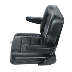 Lawn Mower Tractor Forklift Seat Excavator Universal Adjustable Backrest Armrest