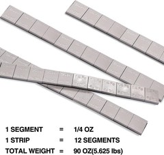 48PCS 1/4 Oz (0.25 Oz) Adhesive Backed Wheel Weights, Grey Stick-On Type F-067