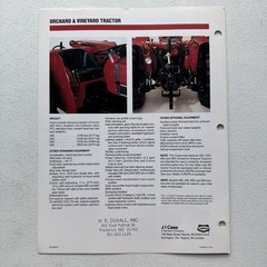 Case International Model 495, 595, 695, 995 Orchard & Vineyard Tractor Brochure