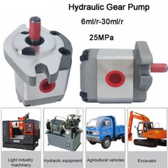 6-30ml/r Single Hydraulic Gear Pump Aluminum Alloy 25MPa for Excavator Dumper
