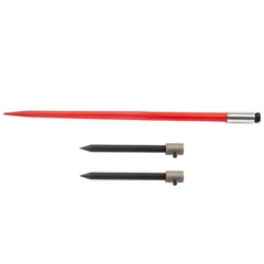 VEVOR Hay Bale Spear 49″ 3000 lbs Spike Fork 45#Steel W/2 Stabilizers & Sleeves