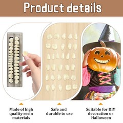 56 Pcs False Teeth Dental Complete Acrylic Resin Denture Teeth, 2 Set Whole Teet