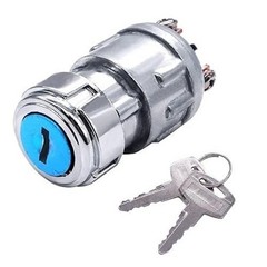 Universal 12V 3-Position Ignition Switch with Key (Off/On/Start) and 2 Keys for