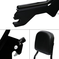 Detachable Sissy Bar Backrest For Softail Low Rider Sport Glide 18+ Gloss Black