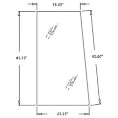 Front RH / LH Rear Side Glass Fits 300D 310D 315D 410D 510D 710D AT139793 AT1514