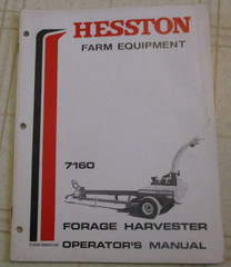 Hesston 7160 Forage Harvester Operators Manual