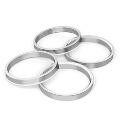 Hubcentric Rings 60.1mm ID to 64.1mm OD – Silver Aluminum Hub Rings (Pack of 4)